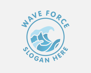 Gradient Wave Swell logo design