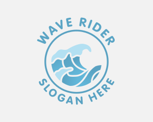 Gradient Wave Swell logo design