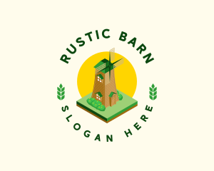 Windmill Wheat Farm logo design