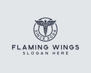 Hospital Caduceus Nursing logo design