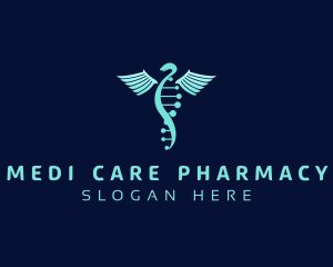 DNA Wings Pharmacy logo design