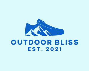 Mountain Hiking Shoe logo design