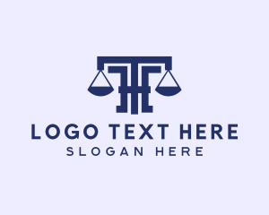 Law Notary Letter T logo