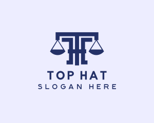 Law Notary Letter T logo design