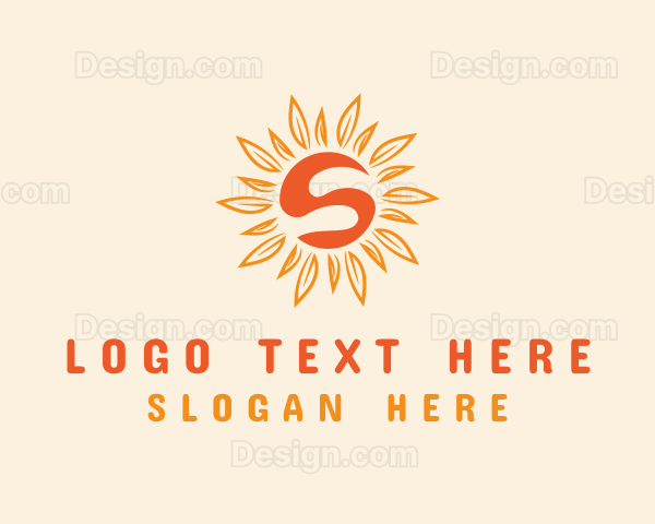 Orange Sunshine Letter S Logo