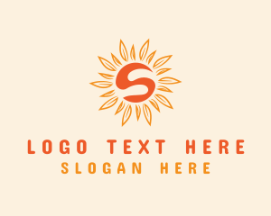 Orange Sunshine Letter S Logo