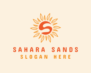 Orange Sunshine Letter S logo design