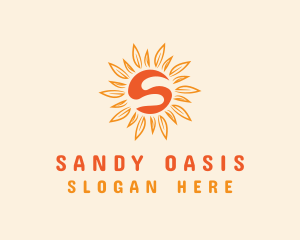 Orange Sunshine Letter S logo design