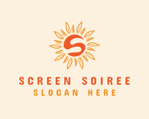 Orange Sunshine Letter S logo design