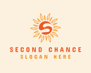 Orange Sunshine Letter S logo design