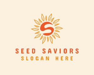 Orange Sunshine Letter S logo design