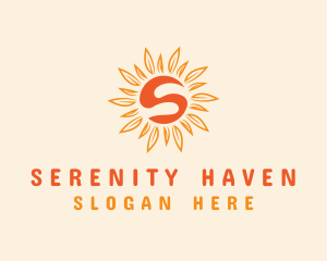 Orange Sunshine Letter S logo design