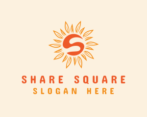 Orange Sunshine Letter S logo design