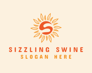 Orange Sunshine Letter S logo design