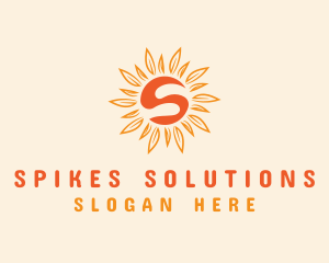 Orange Sunshine Letter S logo design