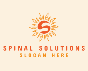 Orange Sunshine Letter S logo design