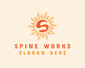 Orange Sunshine Letter S logo design