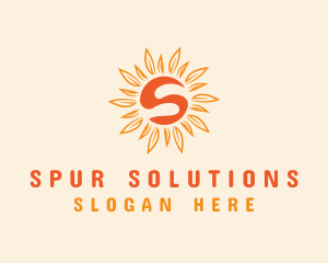 Orange Sunshine Letter S logo design