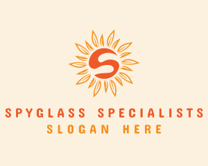 Orange Sunshine Letter S logo design