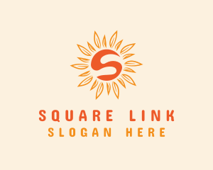 Orange Sunshine Letter S logo design