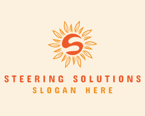 Orange Sunshine Letter S logo design