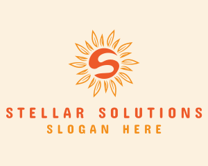 Orange Sunshine Letter S logo design