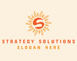 Orange Sunshine Letter S logo design