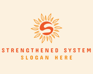 Orange Sunshine Letter S logo design