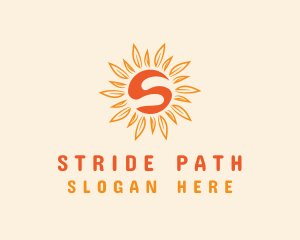 Orange Sunshine Letter S logo design