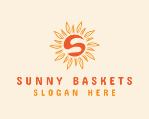 Orange Sunshine Letter S logo design