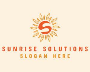 Orange Sunshine Letter S logo design