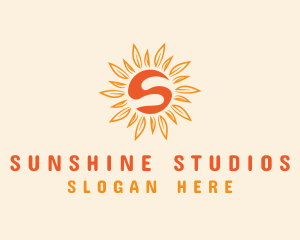 Orange Sunshine Letter S logo design