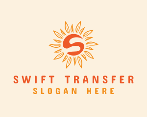 Orange Sunshine Letter S logo design