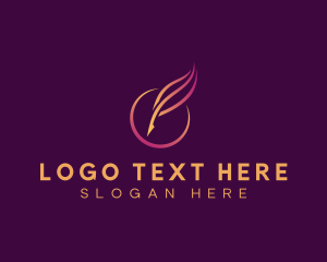 Elegant Quill Pen logo