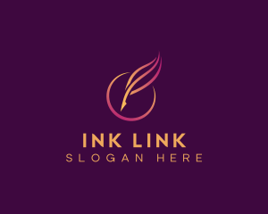 Elegant Quill Pen logo design