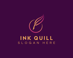 Elegant Quill Pen logo design