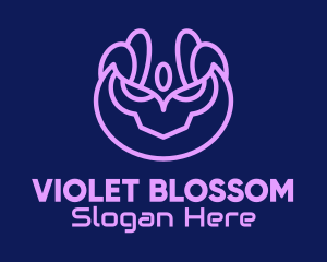 Violet Robot Head logo design