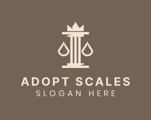 Scale Crown Pillar logo design