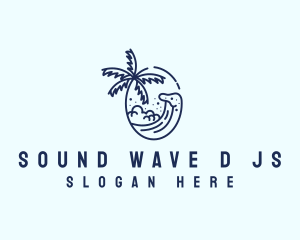 Beach Resort Wave logo design