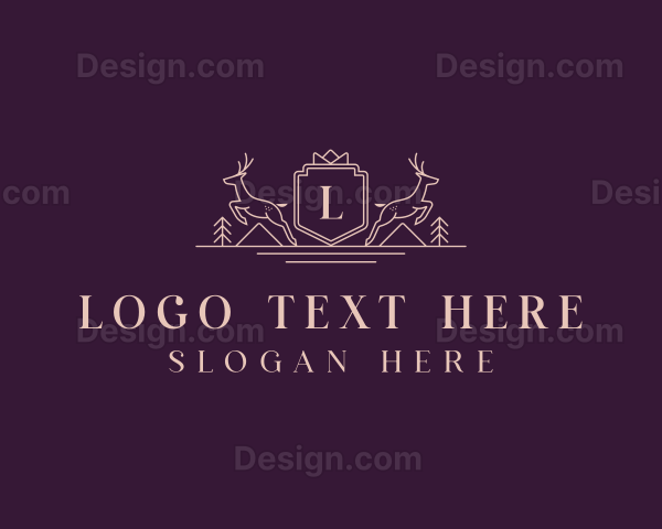 Elegant Deer Crest Logo