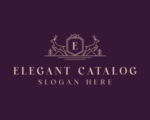 Elegant Deer Crest  logo design