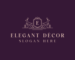 Elegant Deer Crest  logo design