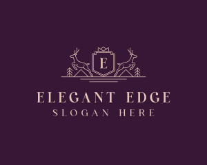 Elegant Deer Crest  logo design