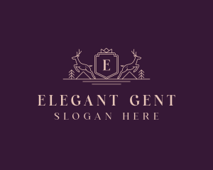 Elegant Deer Crest  logo design