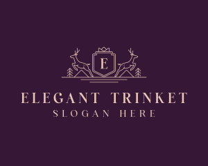 Elegant Deer Crest  logo design