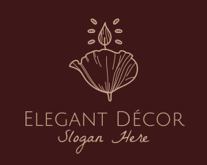 Floral Candle Decor logo design