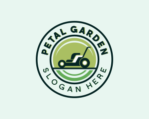 Landscaping Lawn Mower logo design