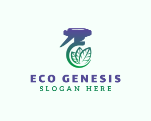 Eco Spray Bottle Cleaner logo design