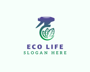 Eco Spray Bottle Cleaner logo design