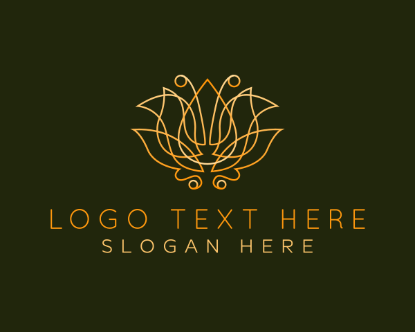 Premium Lotus Flower logo